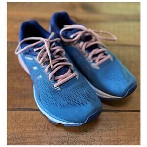 Womens ASICS GT-1000 7 Running Shoes Sneakers Pink Azure Blue Size 9